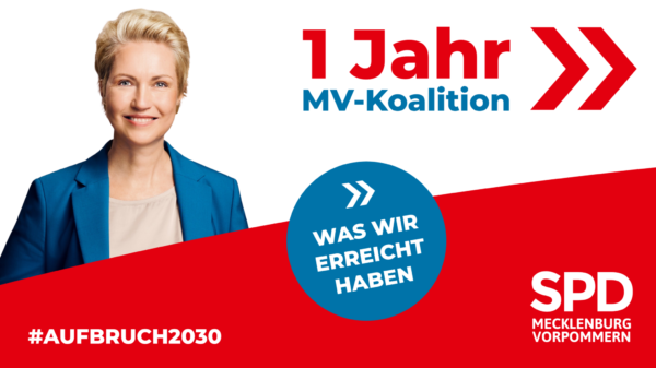 Regierungsbilanz 1 Jahr MV-Koalition Aufbruch 2030 SPD M-V