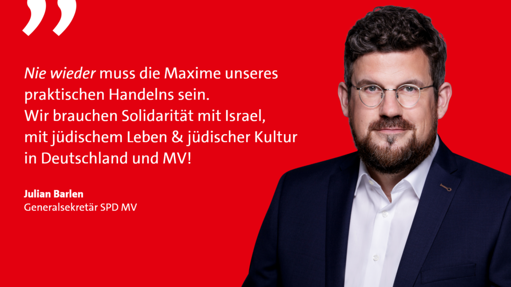 Novemberpogrome Nie Wieder ist jetzt Julian Barlen SPD MV