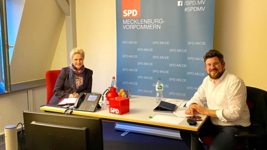 Landesvorstand tagt per Videokonferenz Manuela Schwesig Julian Barlen SPD MV
