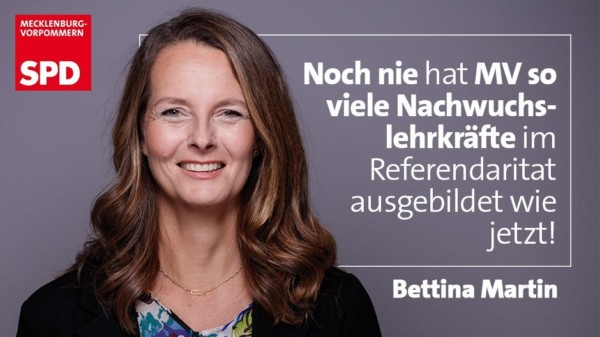 SPD Bettina Martin Bildung Nachwuchslehrkraefte MV
